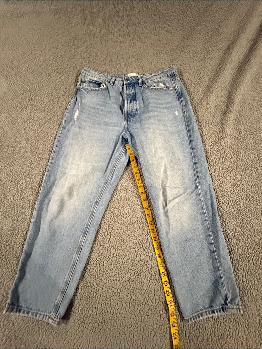 stradivarius Light Blue Straight-Leg Jeans
